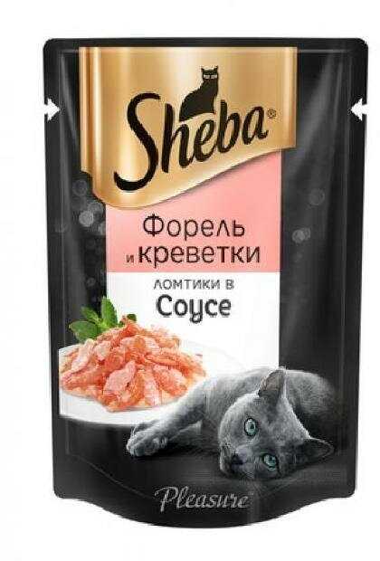 Корм для кошек Sheba Ломтики в соусе (Форель и Креветки) фотография 6