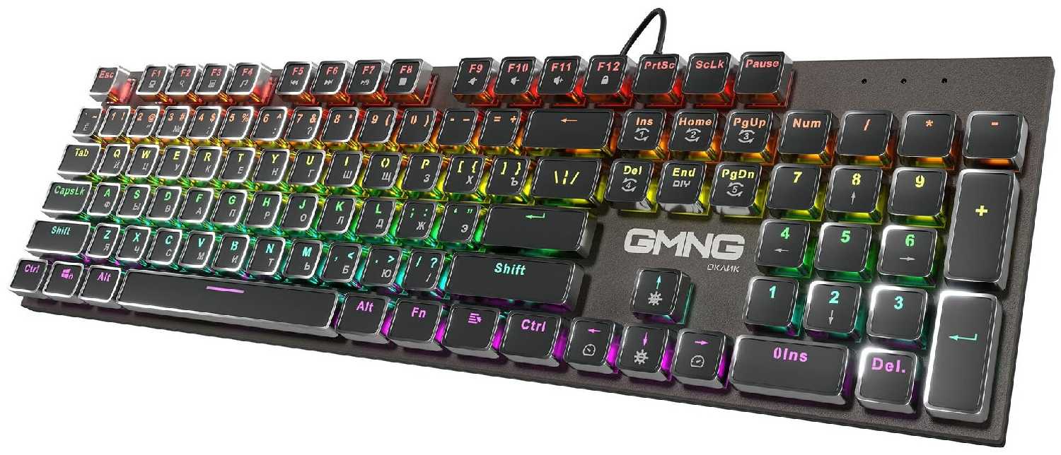 Клавиатура Оклик 905GK механическая USB Multimedia for gamer LED фотография 1