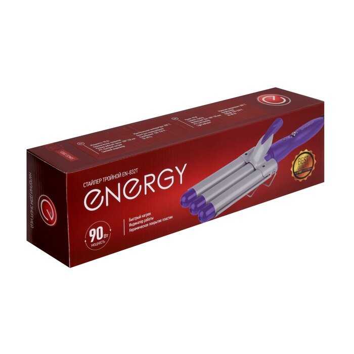 Стайлер Energy Стайлер Energy EN-832T, тройной, 90 Вт, керамическое покрытие фотография 10