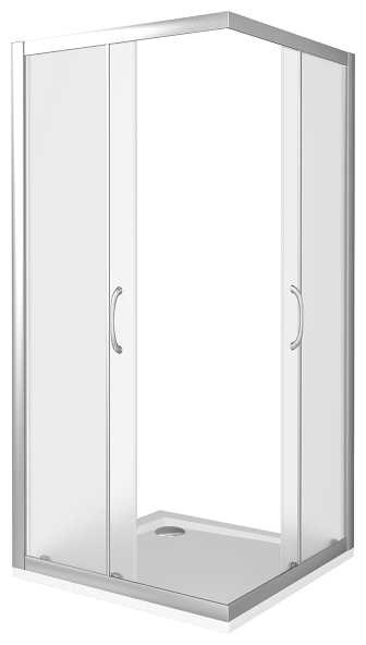 Душевой уголок GoodDoor Latte CR-100 низкий поддон 100см*100см фотография 3