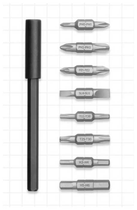 Набор бит и насадок Xiaomi Mijia Ratchet Screwdriver 16 in 1, 10 предм. фотография 4