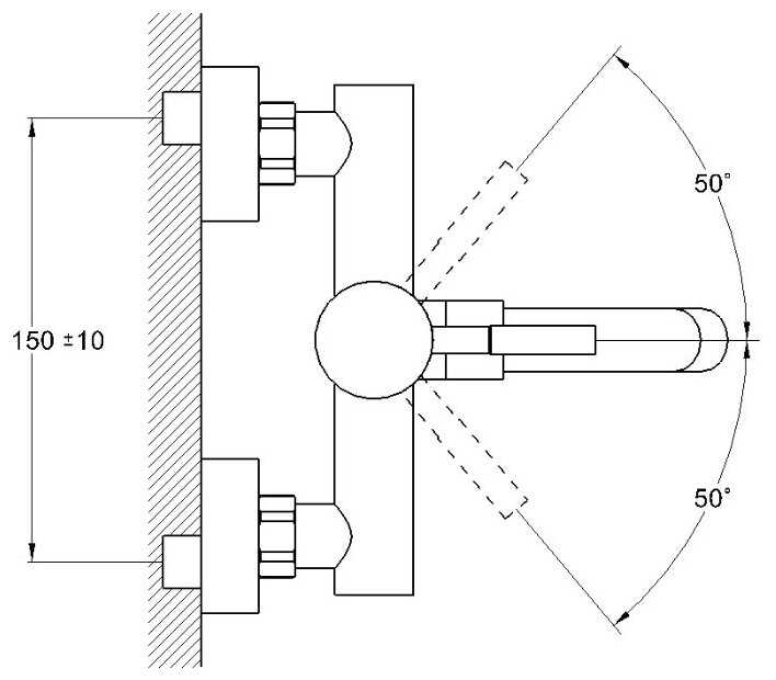 Смеситель для ванны G-lauf ZAP3-A090, рычажный фотография 2