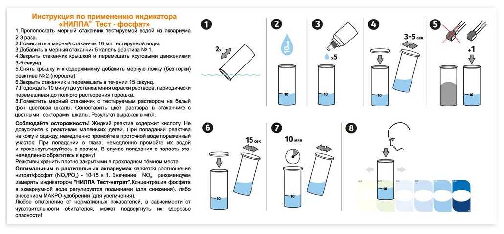 Тест для воды в аквариуме нилпа PO4 (на содержание фосфатов) фотография 3