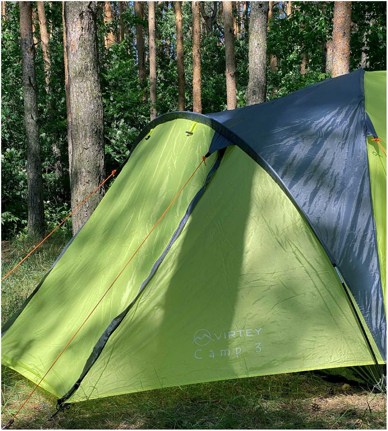 Палатка туристическая 3х местная двухслойная с тамбуром Virtey Camp-3 (310х210x130 см) фотография 4