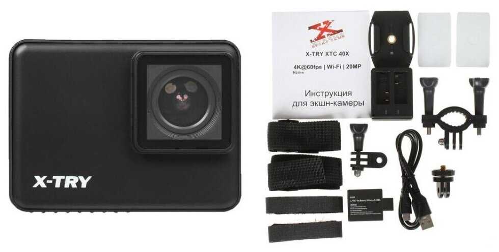 Экшн-камера X-Try XTC403 Real 4K/60FPS WDR Wi-Fi Battery