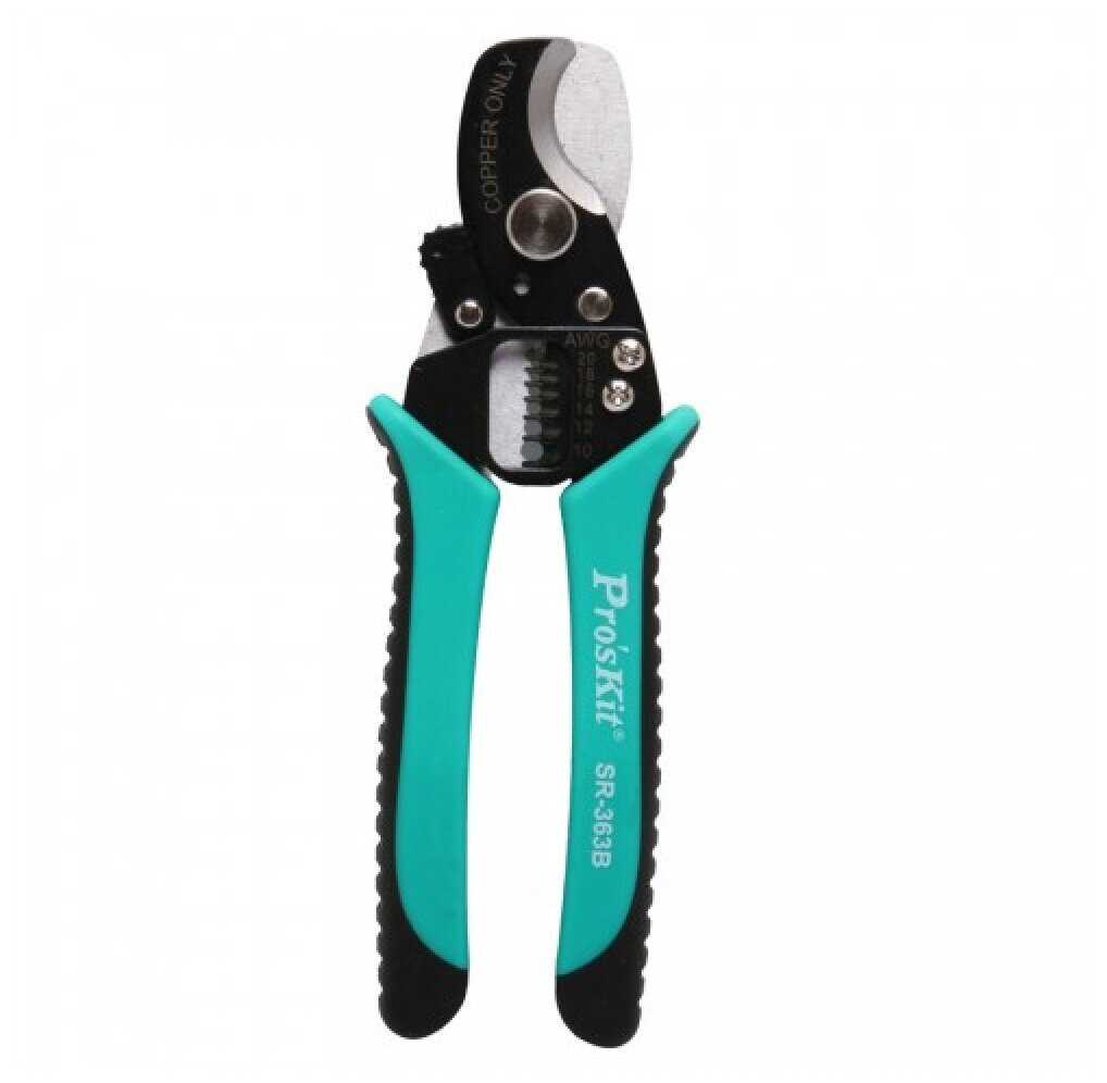 Кусачки для круглого кабеля и стриппер ProsKit SR-363B