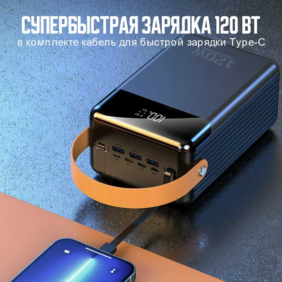 Повербанк Повербанк с беспроводной зарядкой (160000 mAh) фотография 7