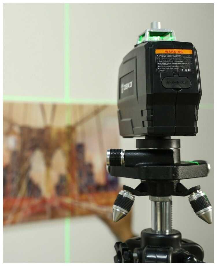 Лазерный уровень DEKO DKLL12PG1 SET2 PREMIUM (065-0235-1) со штативом фотография 10