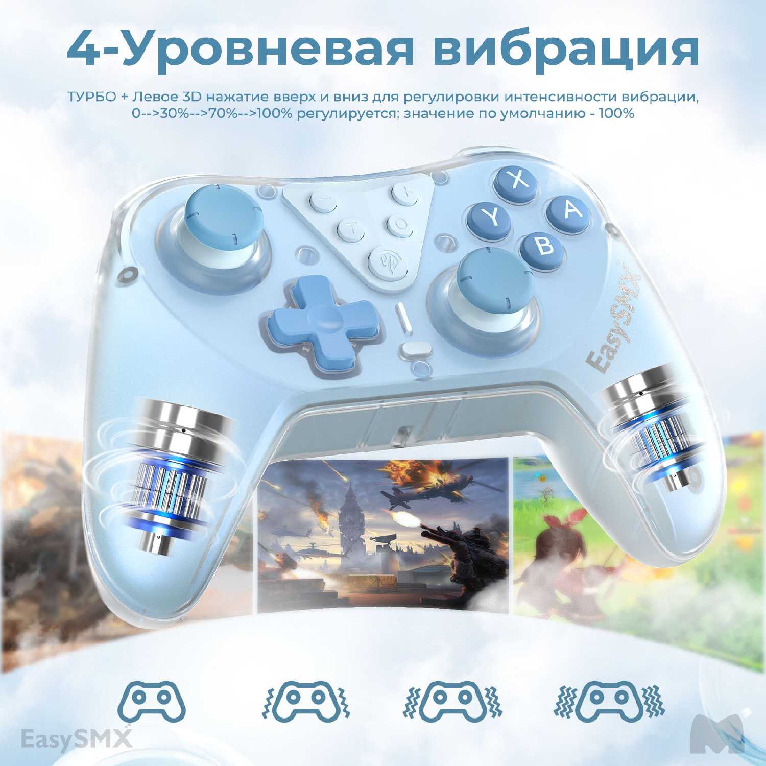 Беспроводной геймпад EasySMX T39Pro Bluetooth с датчиками Холла и NFC (VG-G004) фотография 7