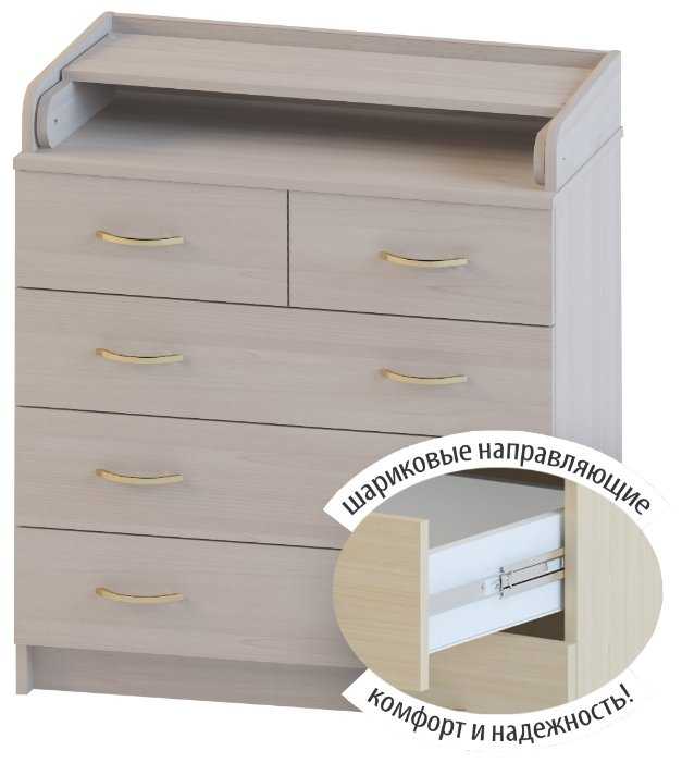 Пеленальный комод Атон Мебель Сириус 80/5 ЛДСП фотография 8