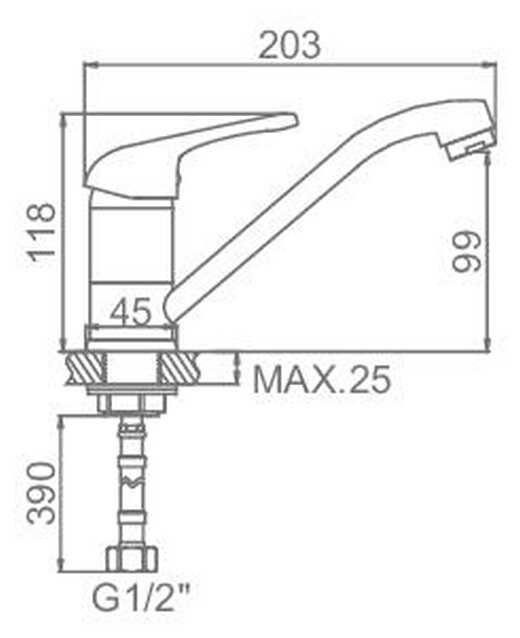 Смеситель LEDEME L4539B-2 для кухни фотография 1