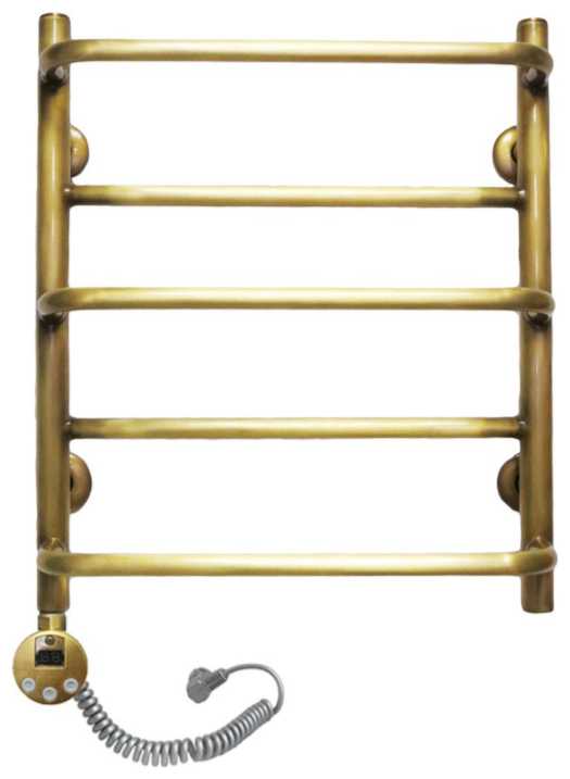Полотенцесушитель электрический Domoterm Орфей П5 500x700 АБР EL, тэн слева, античная бронза