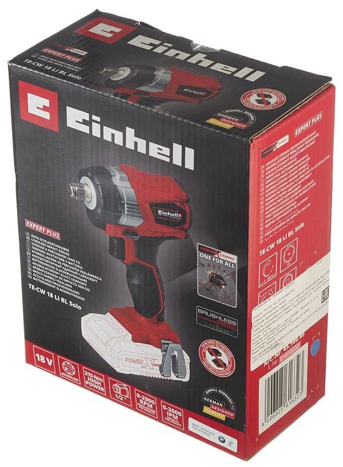 Гайковерт Einhell TE-CW 18 LI BL-SOLO фотография 15