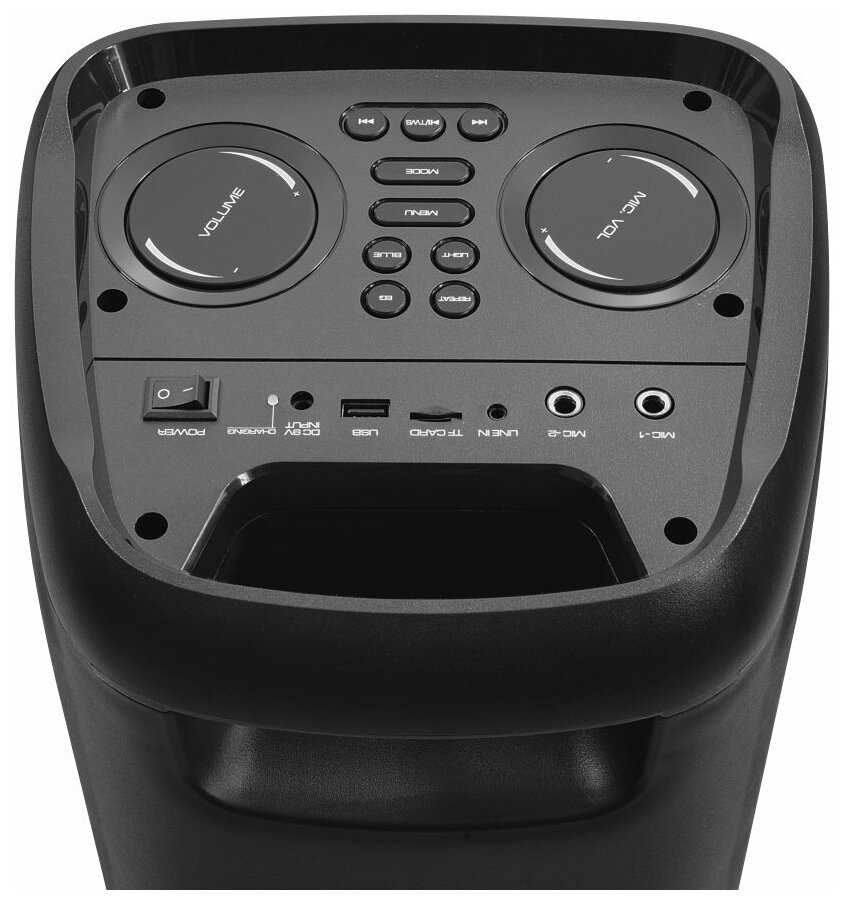 Акустическая колонка GINZZU GM-215 80Вт, подсветка, BT5.0, 5400 мАч фотография 5