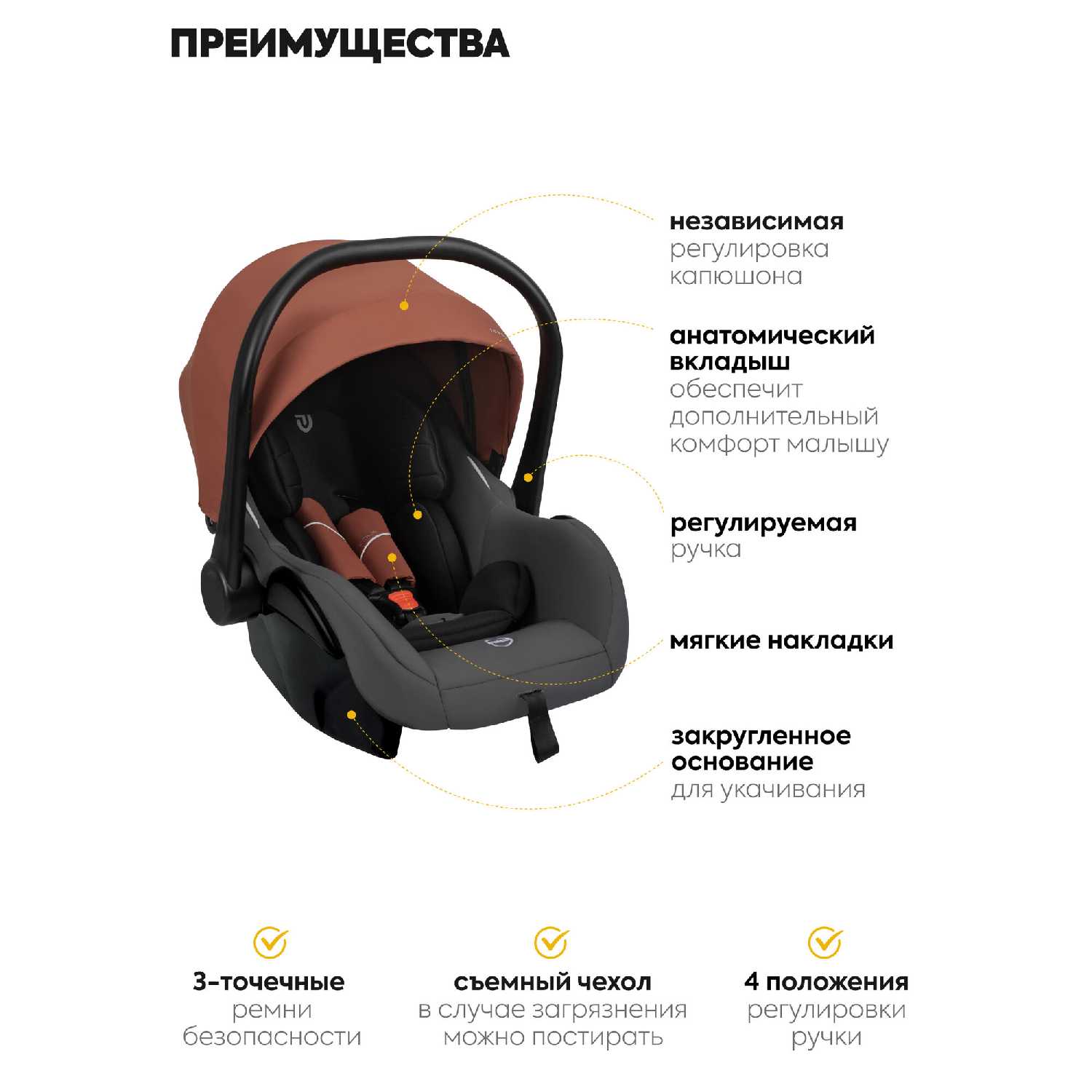 Коляска трансформер для новорожденных 3 в 1 Jovola Folk фотография 7