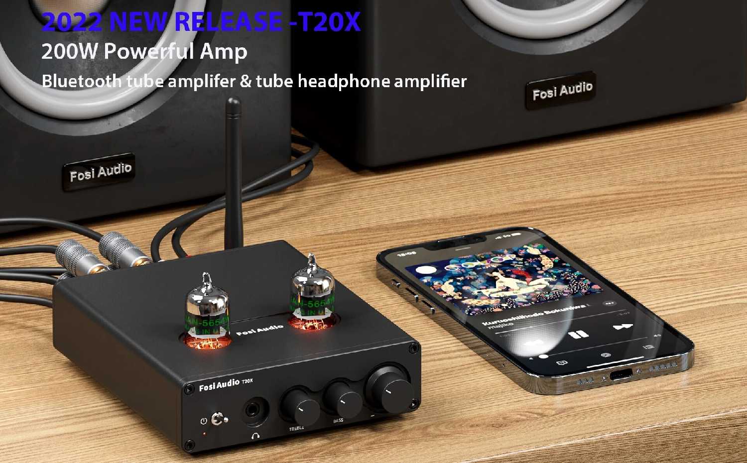 Ламповый усилитель Fosi Audio T20 AptX-HD Bluetooth фотография 11