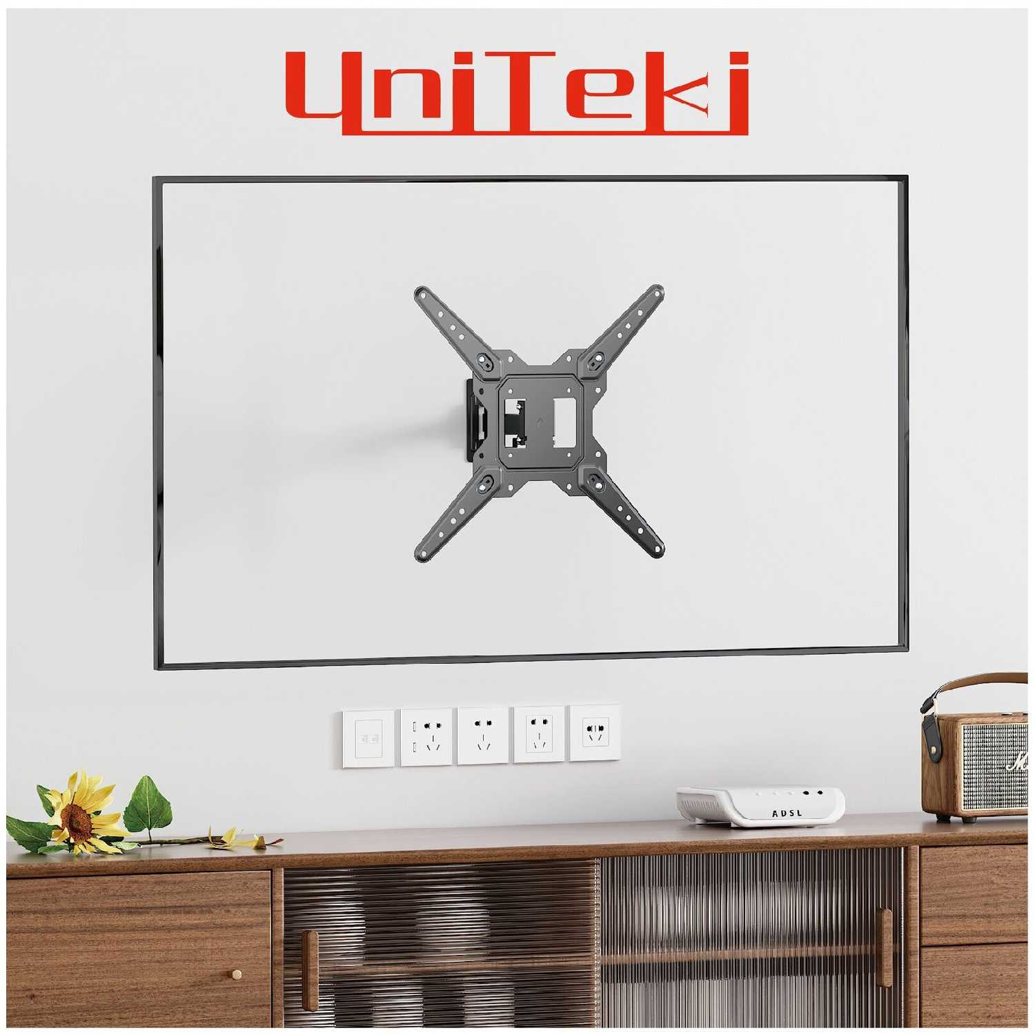 Кронштейн UniTeki FM1503 для телевизора наклонный на стену для диагонали 23-55 дюймов (58-132 см), макс. нагрузка до 30 кг фотография 7