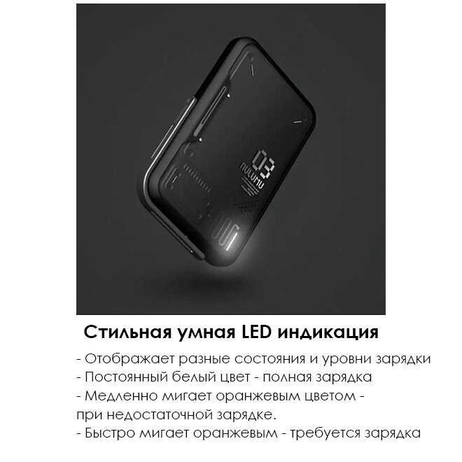 Внешний магнитный аккумулятор с подставкой Aulumu M03 MagSafe Battery Pack (3500 мАч) фотография 6