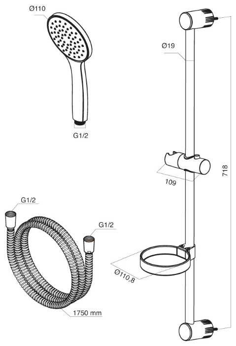 Душевой гарнитур AM.PM Joy F0185000, хром фотография 1