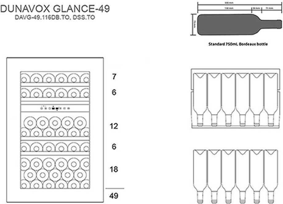 Винный шкаф Dunavox DAVG-49.116DOP фотография 7