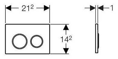 Кнопка смыва GEBERIT 115.085.KK.1 Omega 20 фотография 1