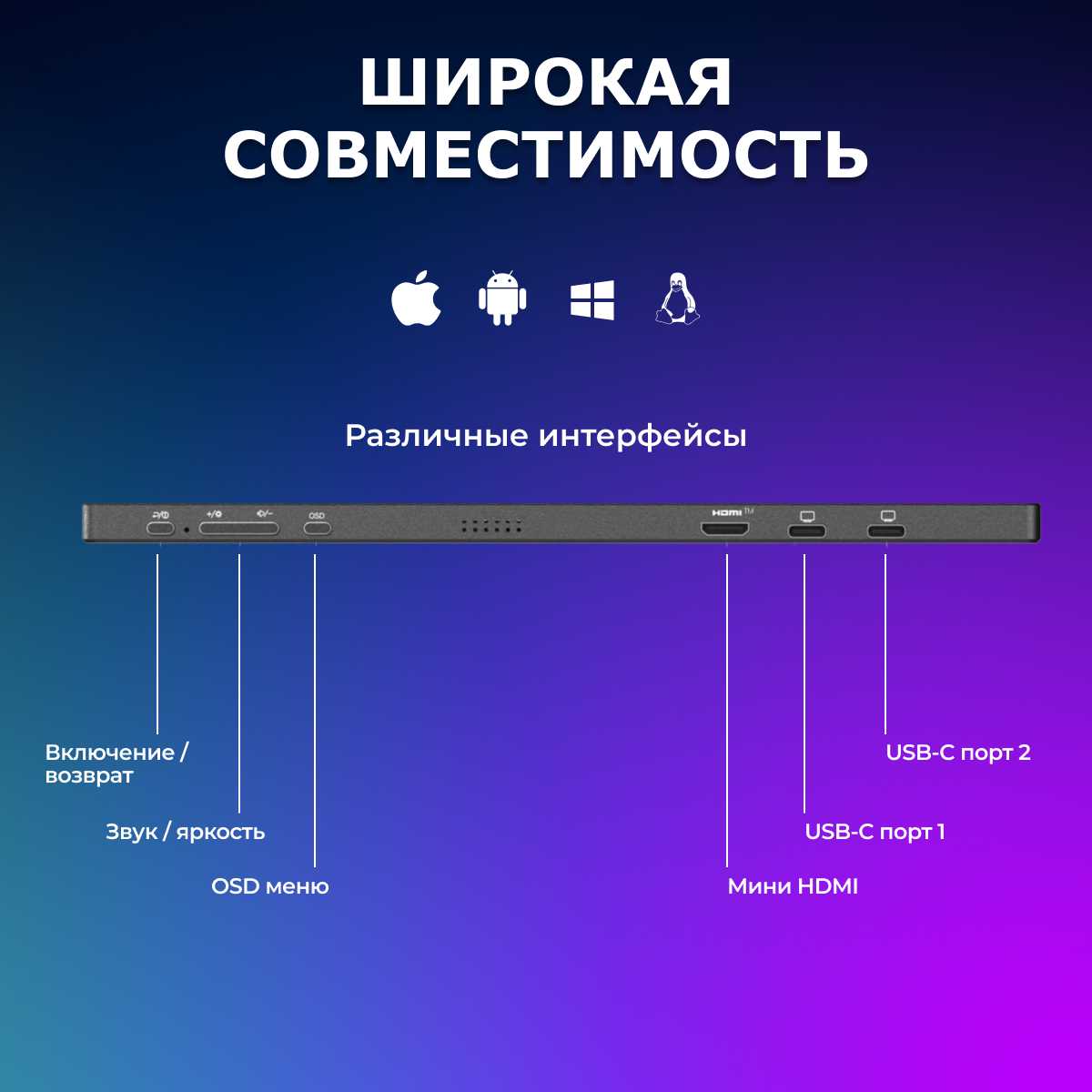 Монитор компьютерный ARZOPA Z1FC 1080p 144Hz фотография 4