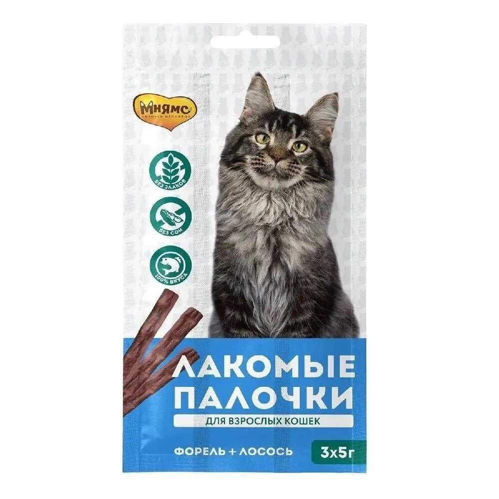 Лакомство для кошек Мнямс Лакомые палочки Утка с кроликом фотография 14