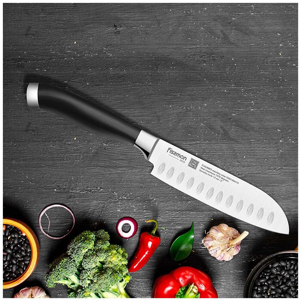 Нож кухонный Fissman Сантоку Elegance фотография 2