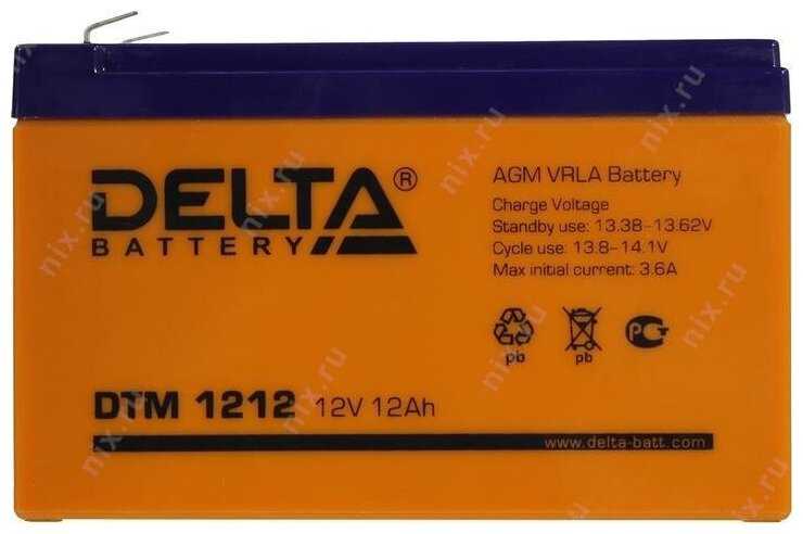 Аккумуляторная батарея DELTA Battery DTM 1212 12В фотография 7