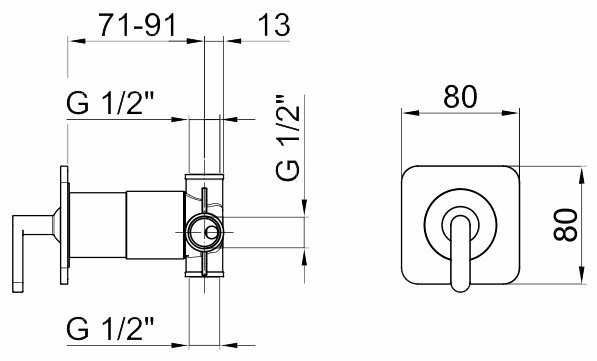 Для душа Webert Living LV880101015, рычажный фотография 1