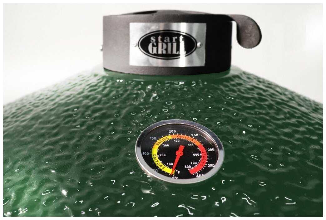 Керамический гриль-барбекю Start Grill PRO 22 дюйма/56см (зеленый) фотография 4