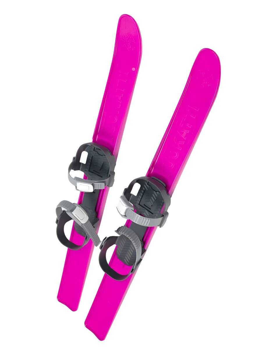 Лыжный комплект детский с креплениями и палками (75 см) фотография 34