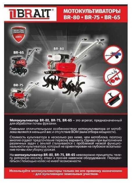 Бензиновый мотокультиватор BR-65A фотография 5