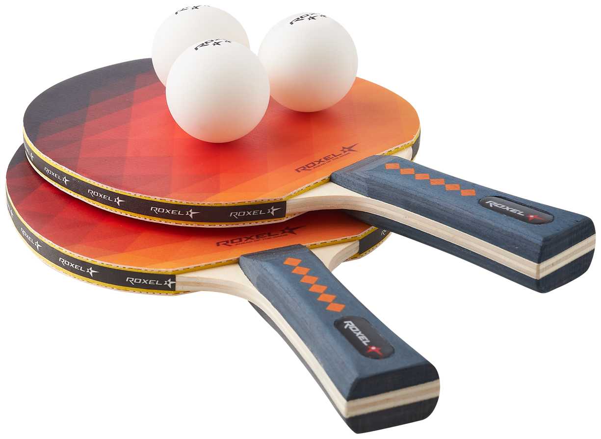 Набор для настольного тенниса Roxel Hobby Colour Burst, 2 ракетки, 3 мяча фотография 5
