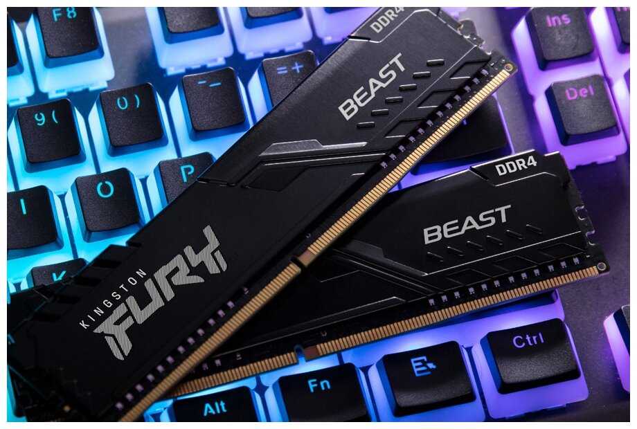 Оперативная память Kingston FURY Beast 64 ГБ (32 ГБ x 2 шт.) DDR4 3200 МГц DIMM CL16 KF432C16BBK2/64 фотография 4