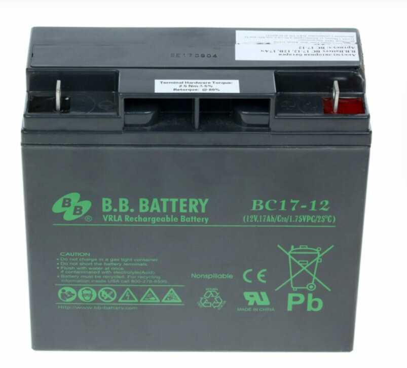 Аккумуляторная батарея B.B. Battery BC17-12 фотография 6