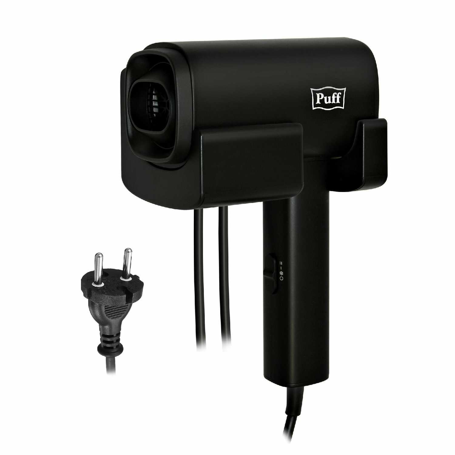 Фен Puff-1601Вl, настенный, 1600 Вт, 2 скорости, хол. воздух фотография 7