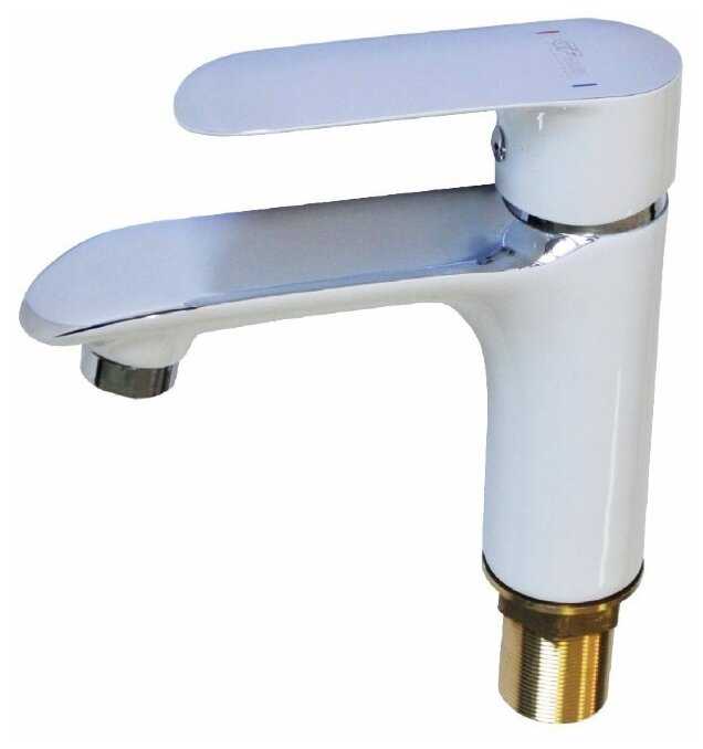 Смеситель GFMARK 5230 на раковину шаровый комбинированный с белой эмалью