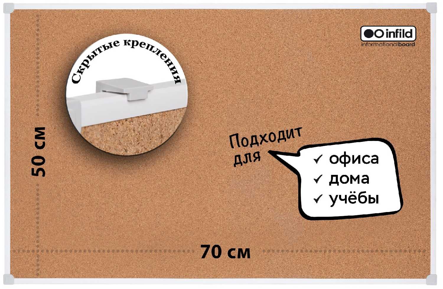 Доска с пробковым покрытием INFILD Доска с пробковым покрытием (INFILD)