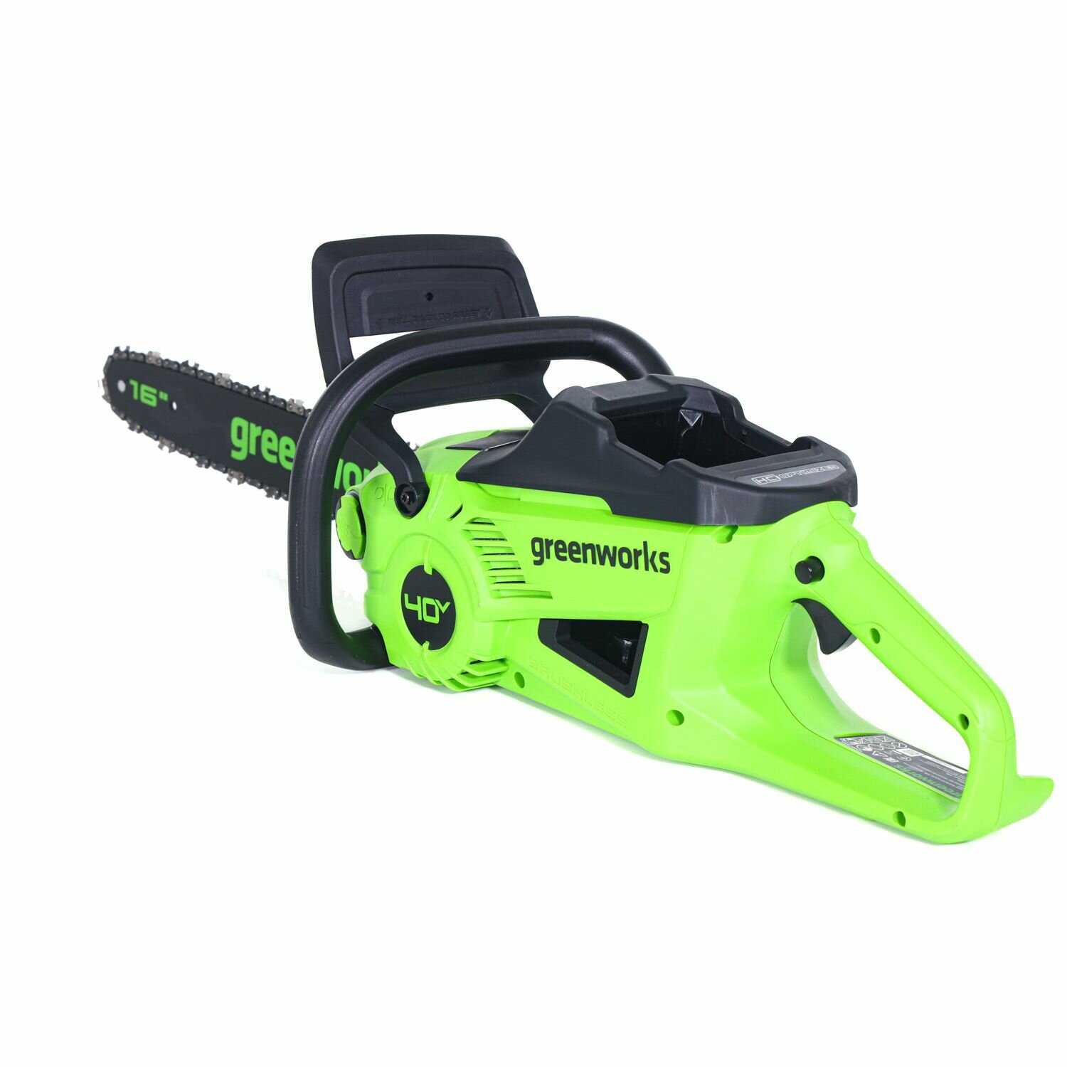 Цепная пила аккумуляторная Greenworks 2008807UB [40V, 40 см, 2000 Вт, бесщеточная, с 1хАКБ 4 Ач И ЗУ] фотография 5