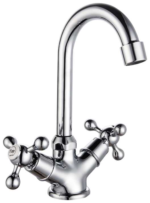Смеситель для раковины (умывальника) GROSS AQUA Yota 6088039С-В06, вентильный