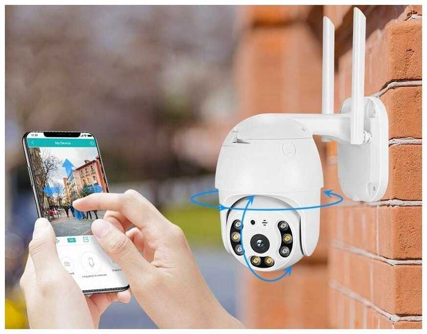 Уличная поворотная беспроводная ip-камера наблюдения WiFi smart camera 1080P