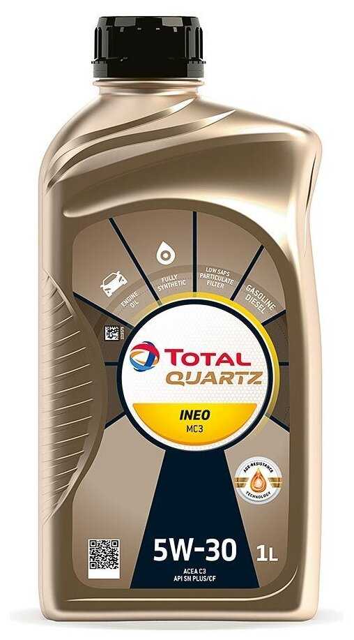 Синтетическое моторное масло TOTAL Quartz INEO MC3 5W30