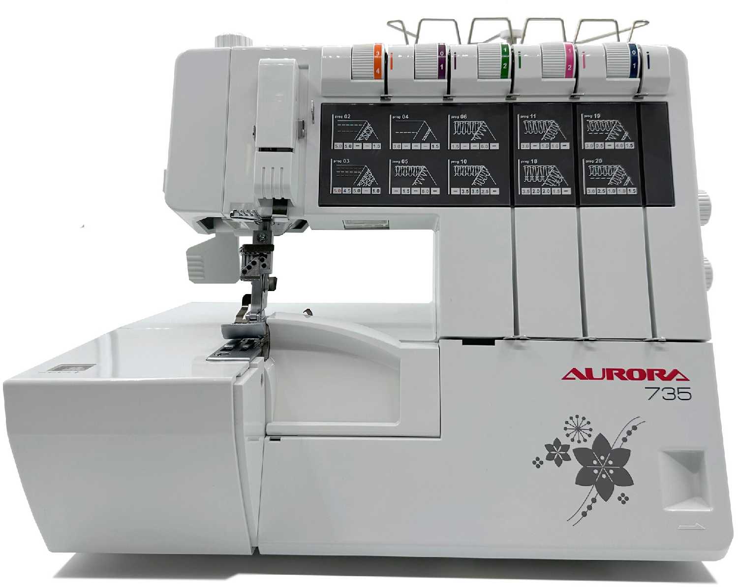 Коверлок Aurora 735 (2,3,4,5 ниточный) фотография 4