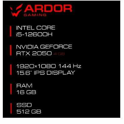 Ноутбук ARDOR GAMING NEO N15-I5ND400 фотография 6