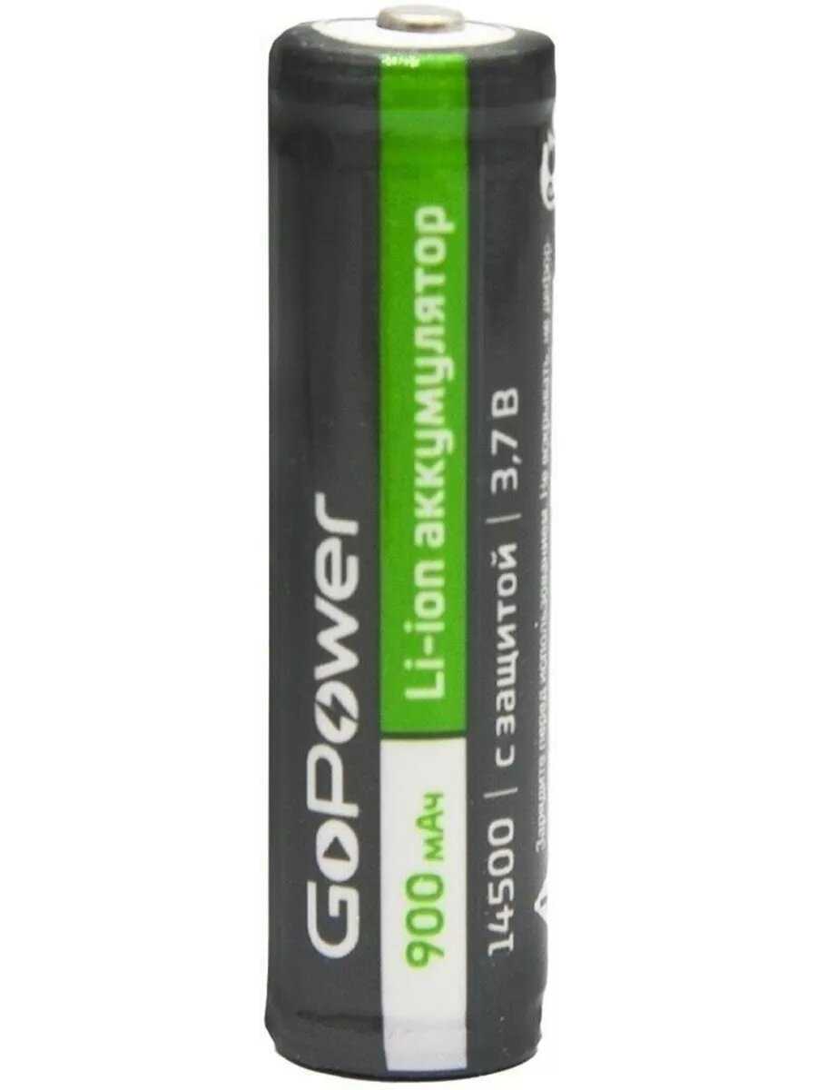 Аккумулятор GoPower Li-ion 14500 AA BL1 (3.7V 900mAh) фотография 3