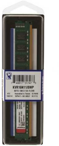 Оперативная память Kingston ValueRAM 8 ГБ DDR3 DIMM (KVR16N11/8WP) фотография 8