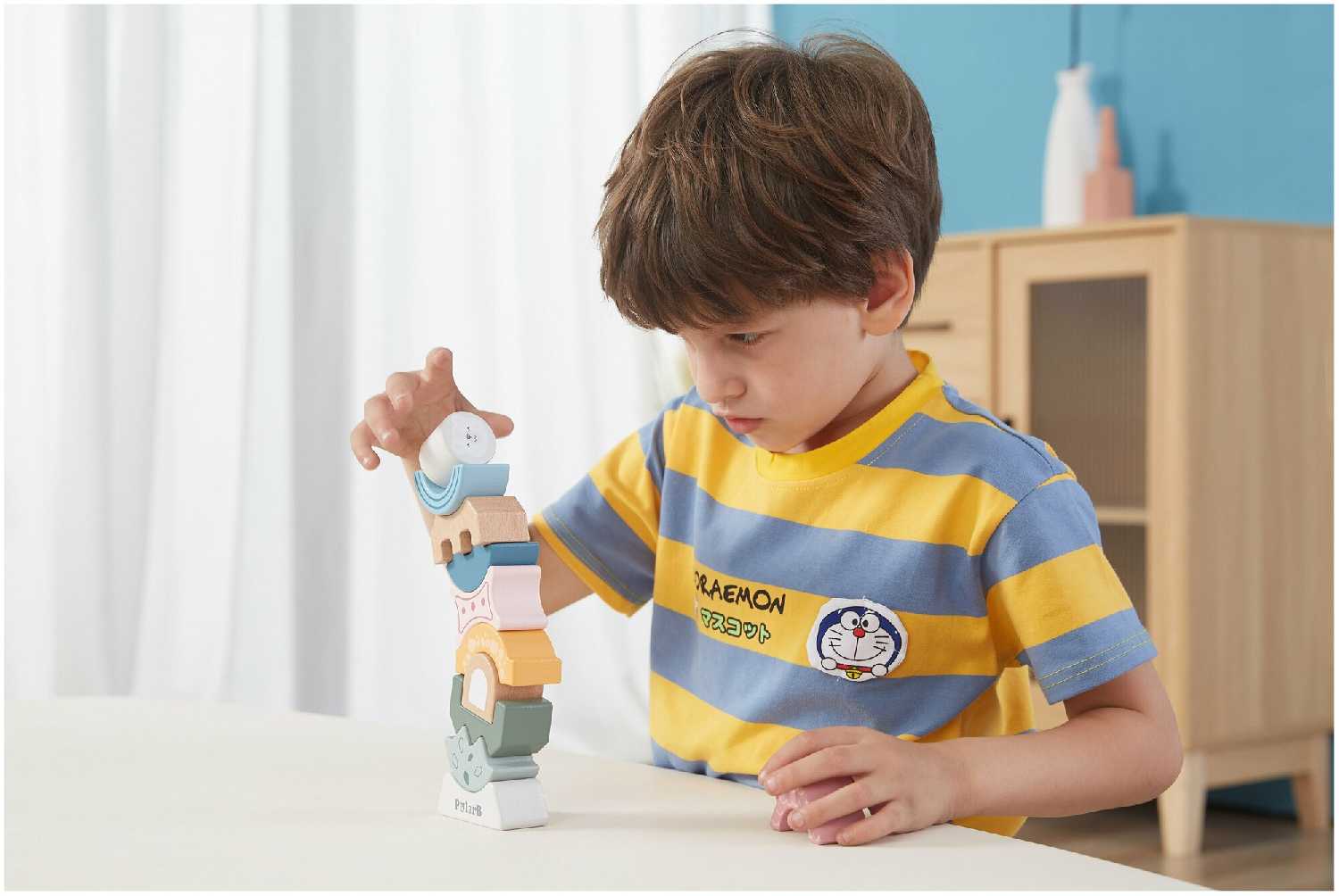 Развивающие игрушки из дерева Viga Toys Пирамидка-балансир Башенка (44070) фотография 7