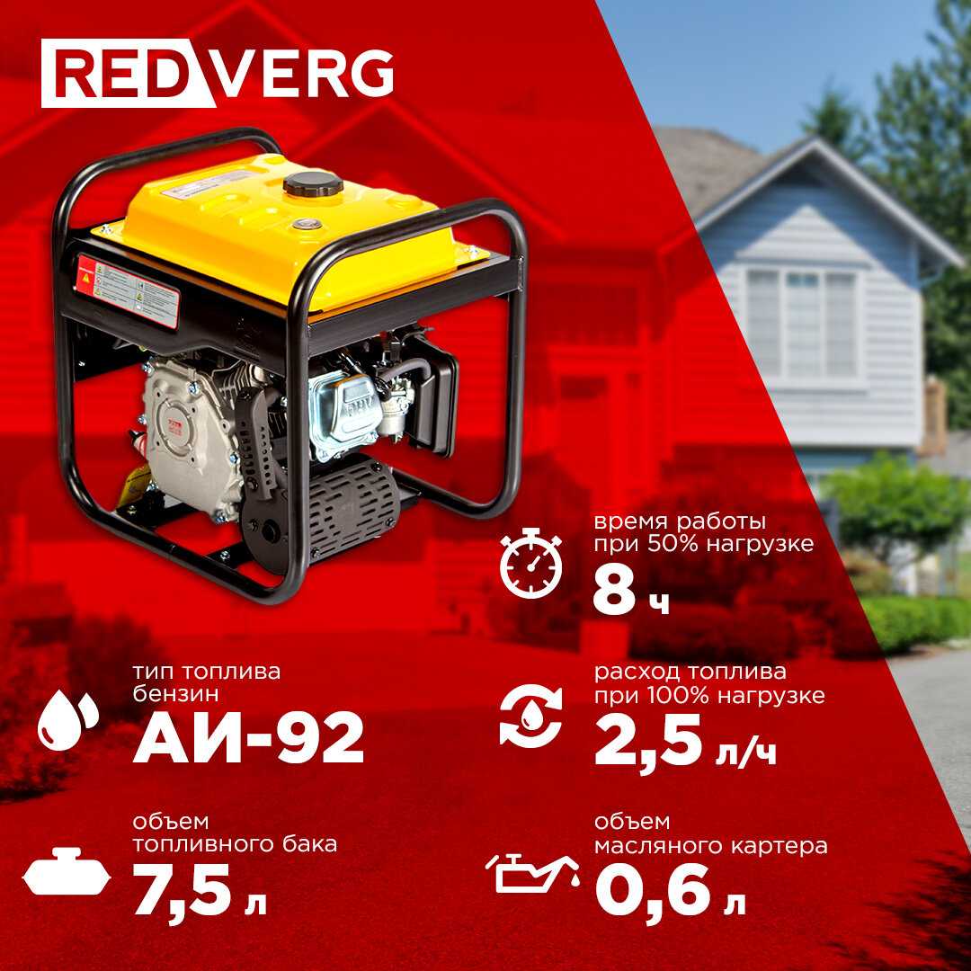 Генератор бензиновый REDVERG RD-IG3800H-O фотография 5