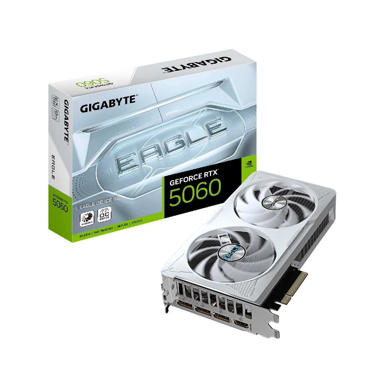 Видеокарта GIGABYTE GeForce RTX 5060 EAGLE OC ICE [GV-N5060EAGLEOC ICE-8GD] фотография 9